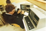 This is what a high school computer class looked like in the 80's. 